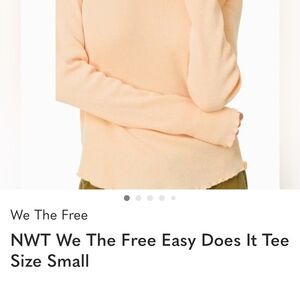 We The Free Soft Peach Crew Neck Easy Does It Tee.